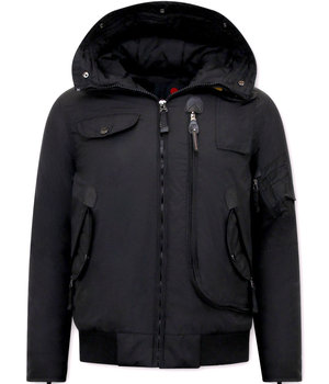 Just Key Short  Winter Jacket Men - 1771 - Black