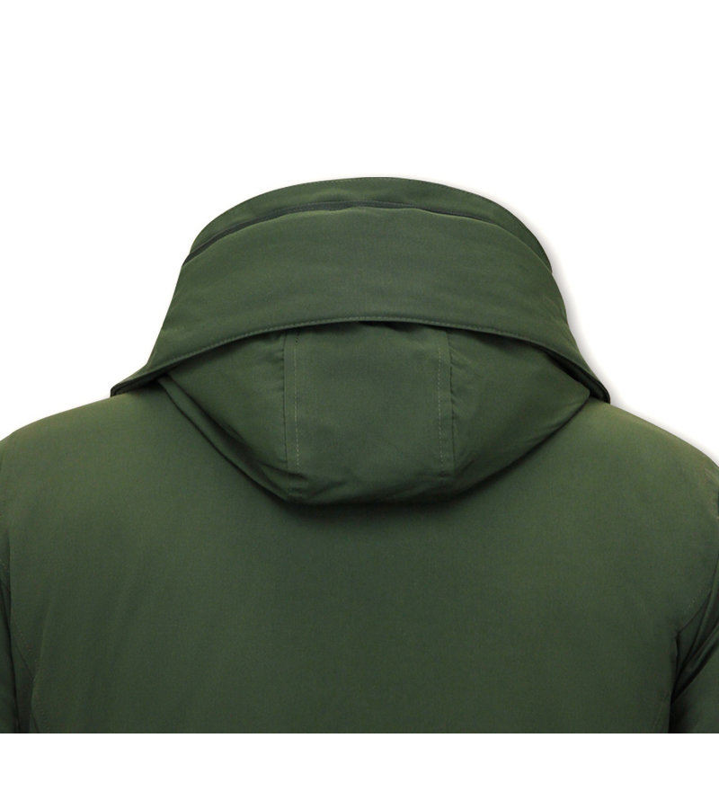 Warren Webber Men's Winter Jacket Short with Hood - 8002 - Green
