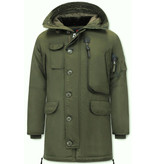 Just Key Long Winter Jacket Men With Hood - 1773 - Green