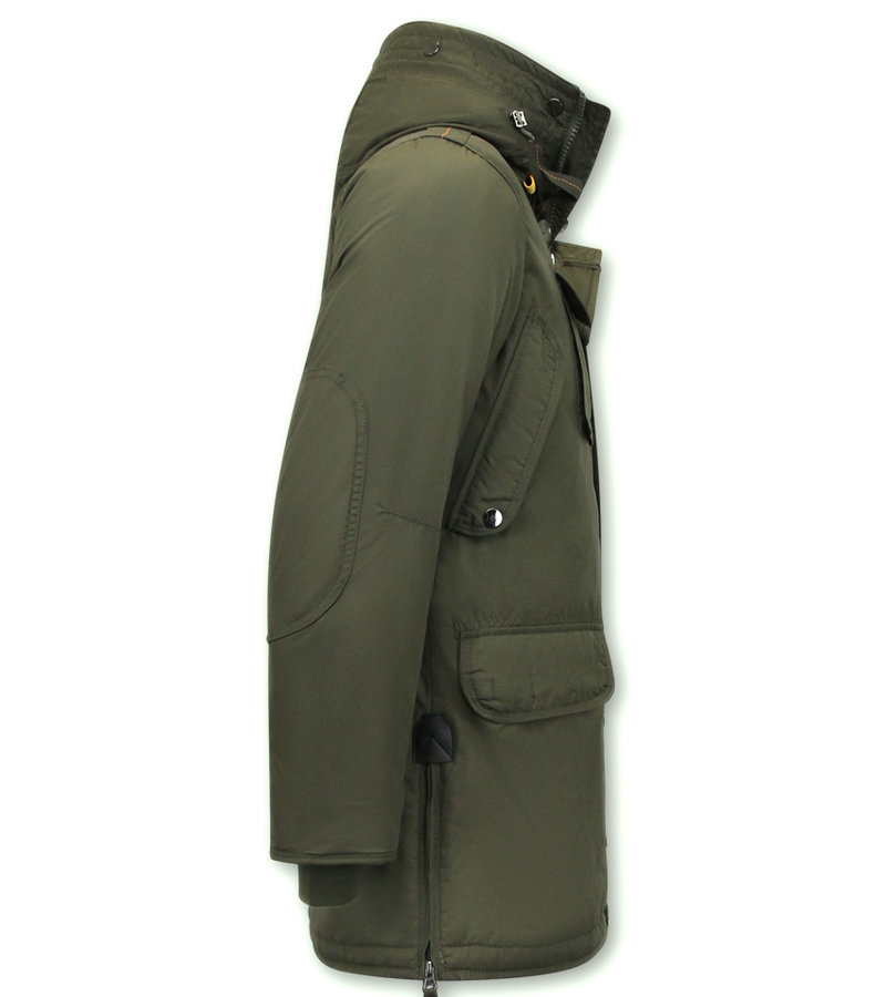 Just Key Long Winter Jacket Men With Hood - 1773 - Green