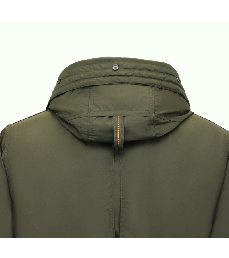 Just Key Long Winter Jacket Men With Hood - 1773 - Green