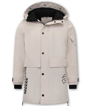 Enos Long Winter Coat Mens - 9803 - Beige