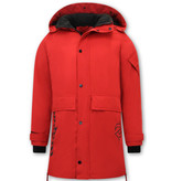 Enos Long Winter Coat Mens - 9803 - Red