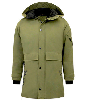 Enos Long Winter Coat Mens - 9803 - Green