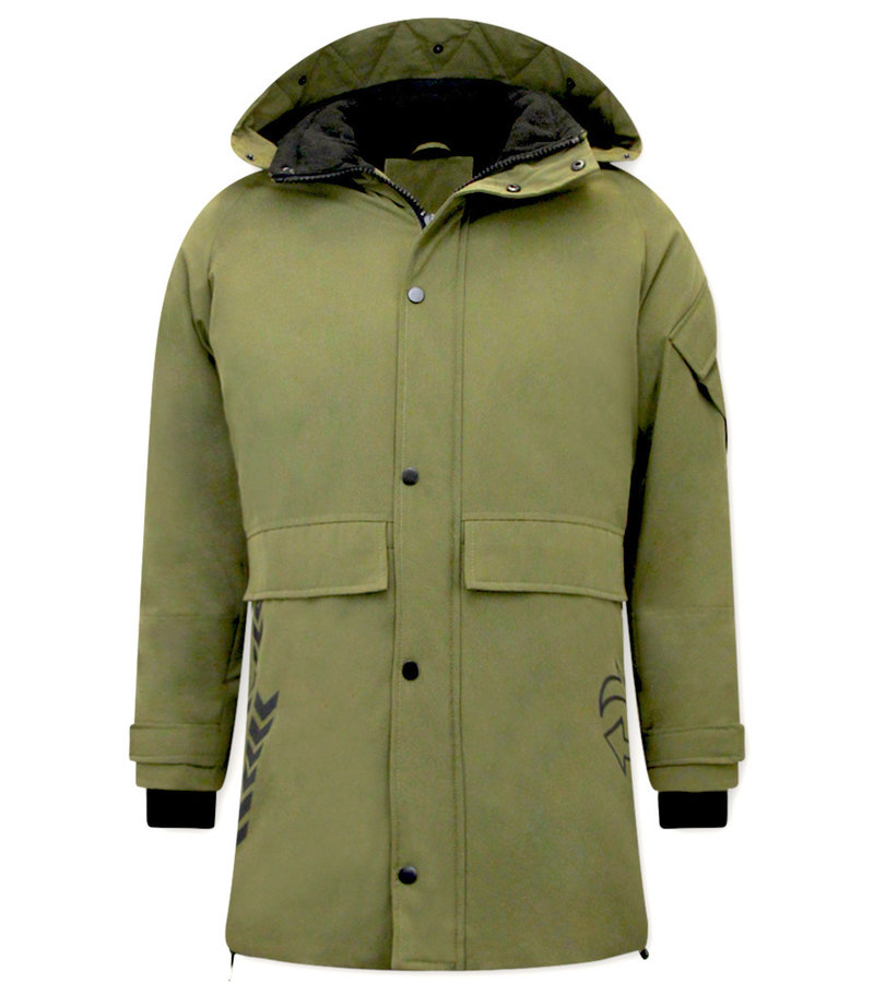 Enos Long Winter Coat Mens - 9803 - Green