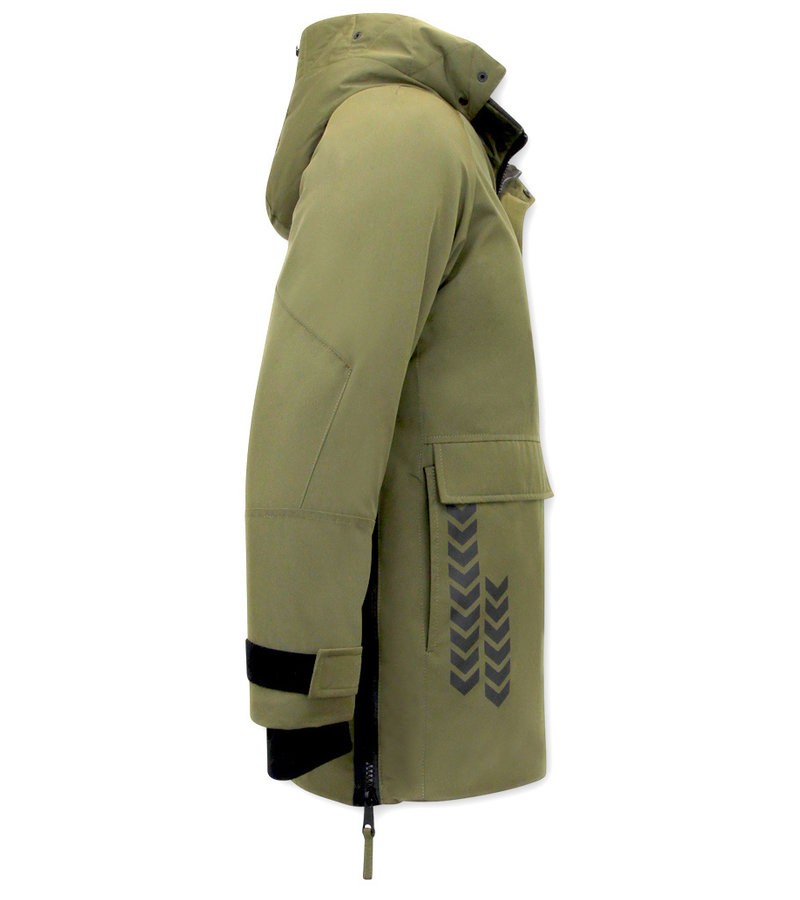 Enos Long Winter Coat Mens - 9803 - Green
