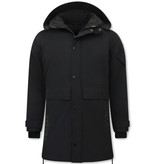 Enos Long Winter Coat For Men - 9803 - Black