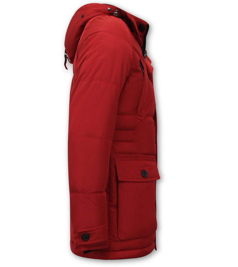 Enos Mens  Long Padded Jacket - 8667 - Red