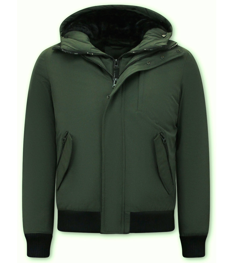 Enos Men's Quilted Jacket Short - 7015 - Green