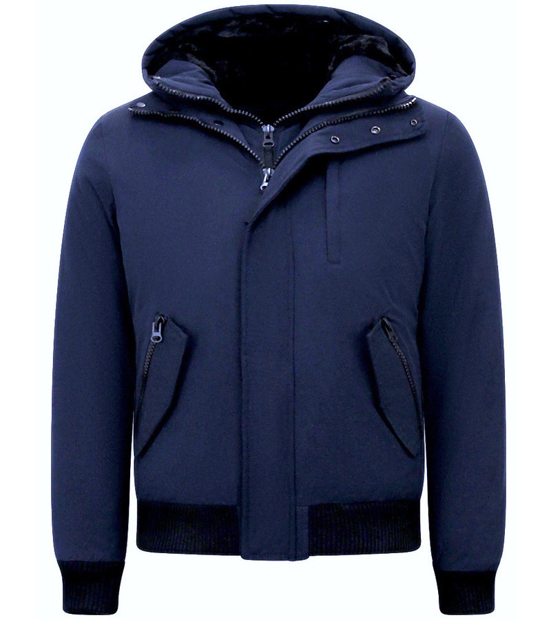 Enos Short Men's Winter Jacket - 7015 - Blue