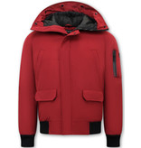 Enos Short Model Men's Winter Jacket - 8821 - Red