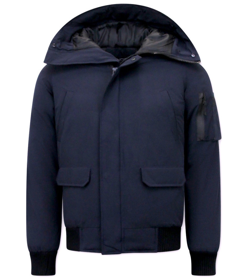Enos Men's Winter Jackets Short Model - 8821 - Blue