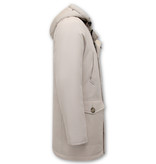 Enos Men's Parka With Hood - 7169 - Beige