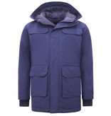 Enos Long Winter Coat Men's Parka - 7169 - Blue