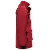 Enos Men's Parka Long Winter Coat - 7169 - Red