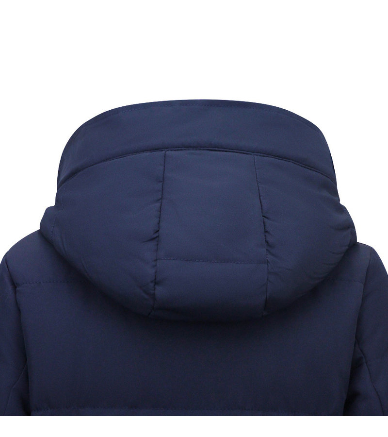 Matogla Women's Puffer Jacket Long Tailored - 8606 - Blue
