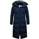 Puffer Coat Long Women with Hood - Blue