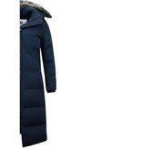 Matogla Puffer Coat Long Women with Hood - Blue