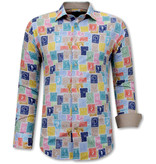 Gentile Bellini Tailored Men's Shirt with Stamp Print