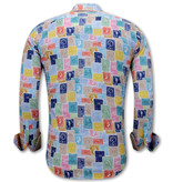 Gentile Bellini Tailored Men's Shirt with Stamp Print