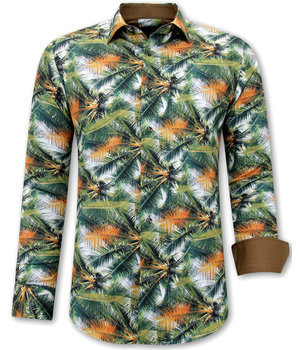 Gentile Bellini Men Shirt Tropical Print - 3114 - Green