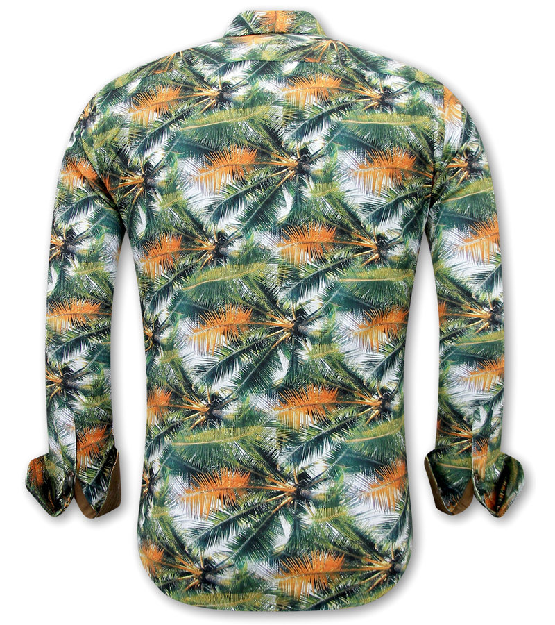Gentile Bellini Men Shirt Tropical Print - 3114 - Green