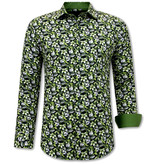 Gentile Bellini Leaf Printed Men's Shirt - 3115 - Green