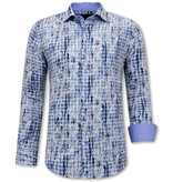 Gentile Bellini Flower Printed Shirts Men - 3116 - Blue