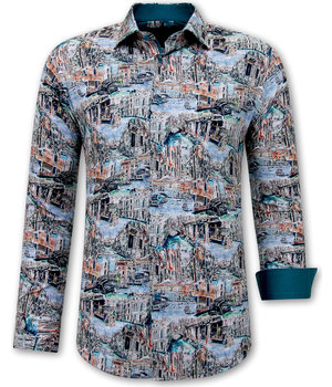 Gentile Bellini Men's Painting Art Shirts - 3117 - Green