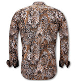 Gentile Bellini Tiger Printed Blouse Men - 3118 - Brown