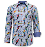 Gentile Bellini Bird Printed Shirts - 3122 - Blue