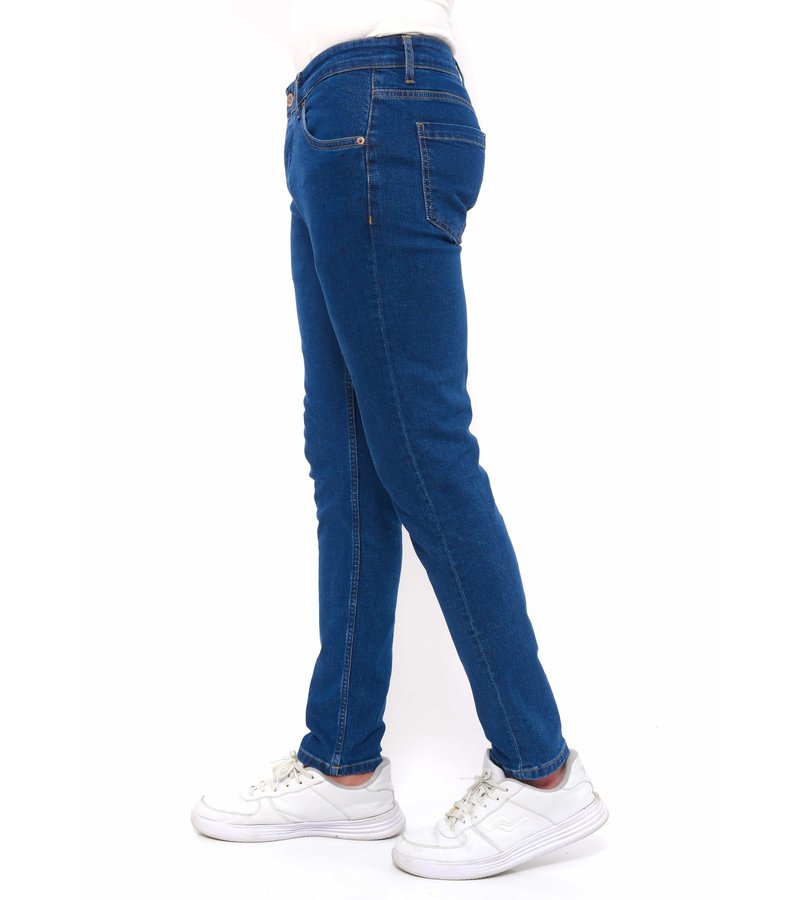 True Rise Plan  Slim Fit Stretch Classic Jeans - DC-057 - Blue