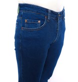 True Rise Plan  Slim Fit Stretch Classic Jeans - DC-057 - Blue
