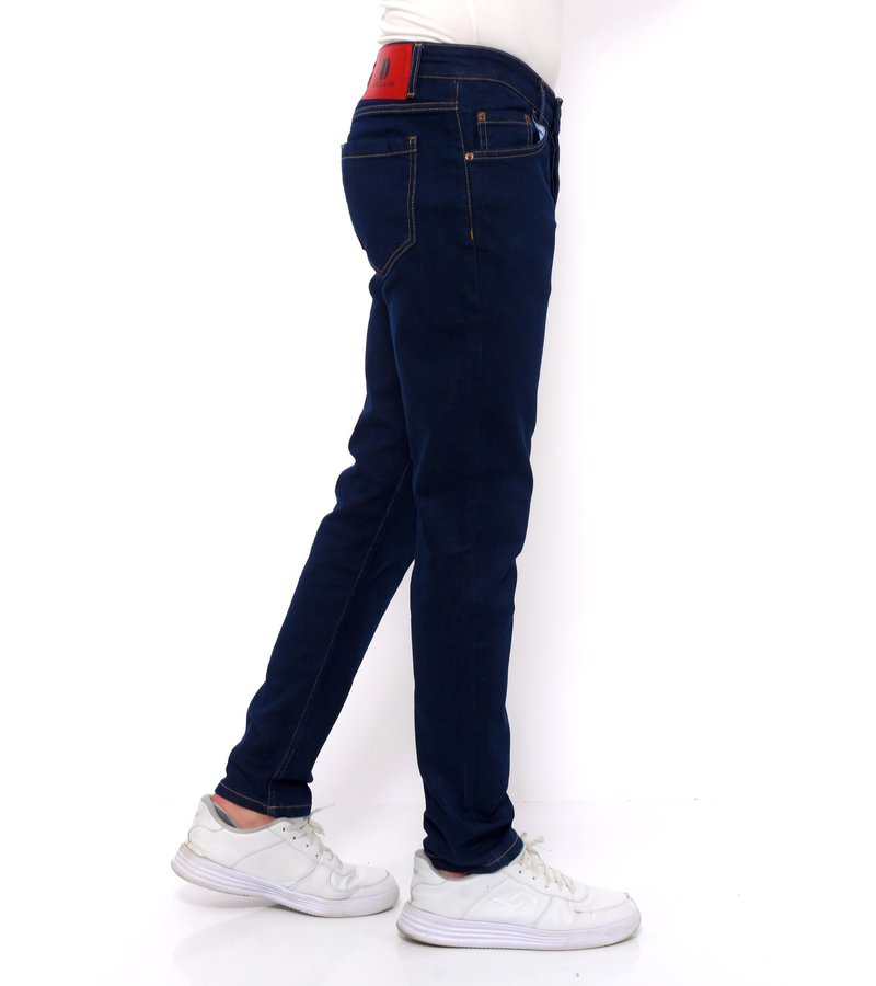 True Rise  Slim Fit Stretch  Plan Classic Jeans Mens - DC-059 - Blue