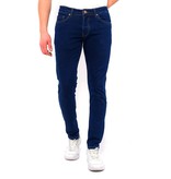 True Rise  Slim Fit Plan Classic Jeans - DC-056 - Blue