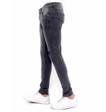 True Rise Men's Slim Fit Paint Splash Trousers - DC-054 - Grey