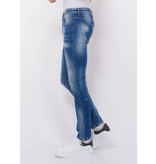 Local Fanatic Blue Ripped Stretch Jeans Men Slim Fit -1080 - Blau