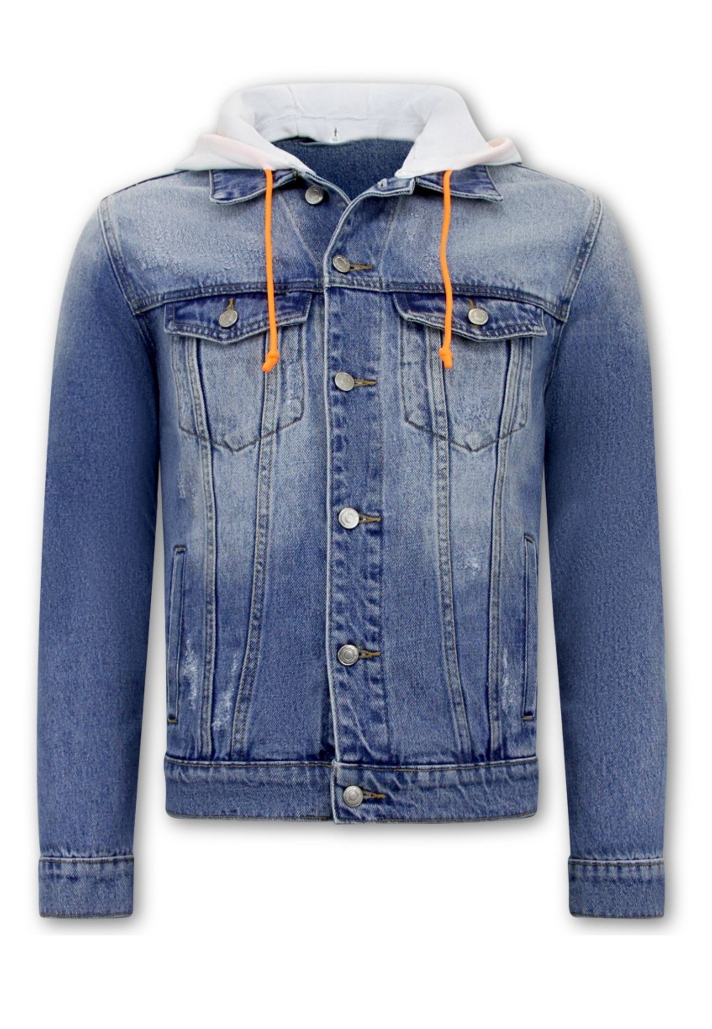Denim coat with hood deals
