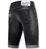 Local Fanatic  Stonewashed Ripped Men's Short  Slim Fit -1085- Black