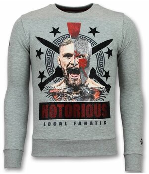 Local Fanatic Conor Notorious Mens Sweater - Grey