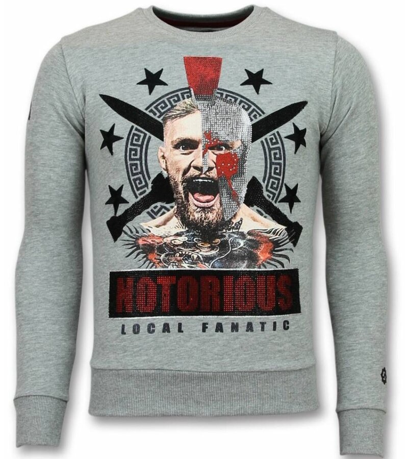Local Fanatic Conor Notorious Mens Sweater - Grey