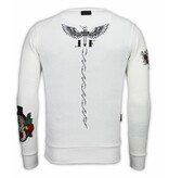 Local Fanatic Conor Notorious Tattoo Sweater - White