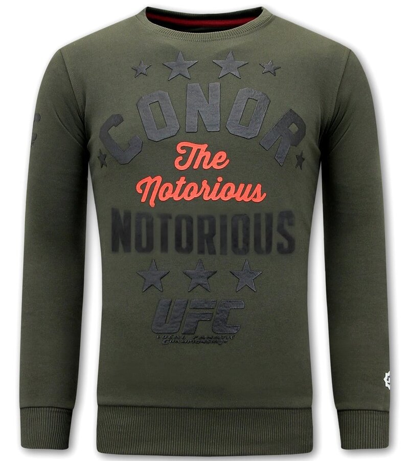Local Fanatic Men's Sweater with Print  Conor Notorious - Green