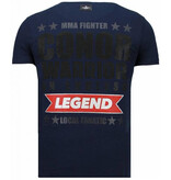 Local Fanatic Conor Notorious Legend - Rhinestone T-shirt - Blue