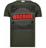 Local Fanatic Conor Notorious Warrior - Rhinestone T-shirt - Khaki