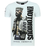 Local Fanatic King Notorious - Slim fit T shirt Men - 6324Z - White