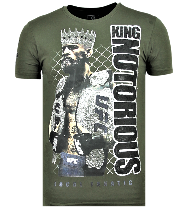 Local Fanatic King Notorious - Summer T shirt Men - 6324G - Green