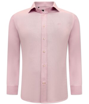 Gentile Bellini Plain oxford Shirt for Men - Slim Fit - 3029 - Pink