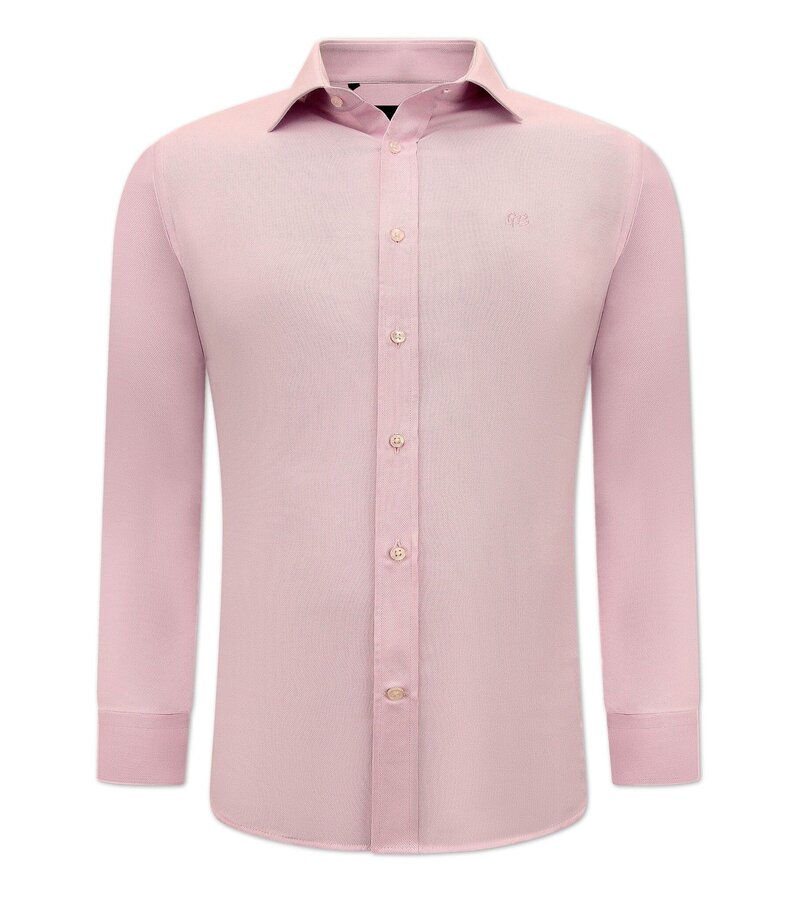 Gentile Bellini Plain oxford Shirt for Men - Slim Fit - 3029 - Pink