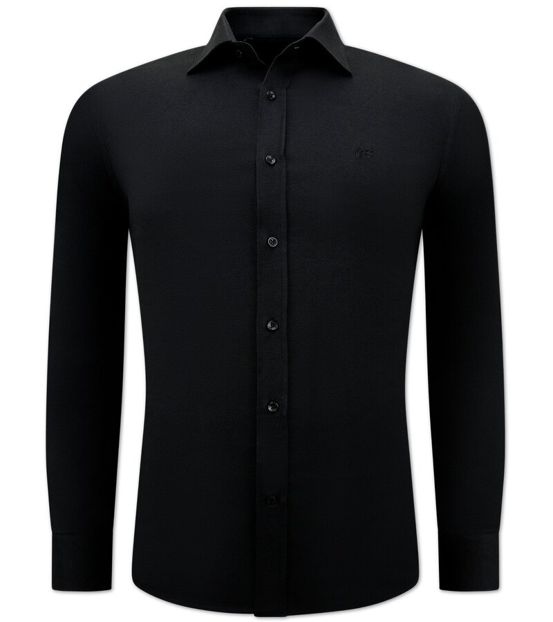 Gentile Bellini Plain Oxford Business Shirt Men -3126- Black